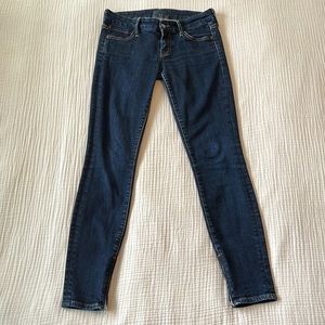 Absolutely Perfect Koral Low Rise Zip Skinny Jeans - Dark Denim